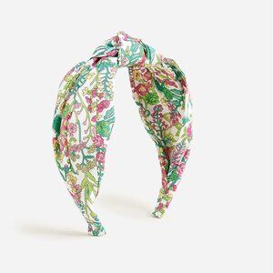 J.Crew Liberty of London Floral Headband - Pink and Green